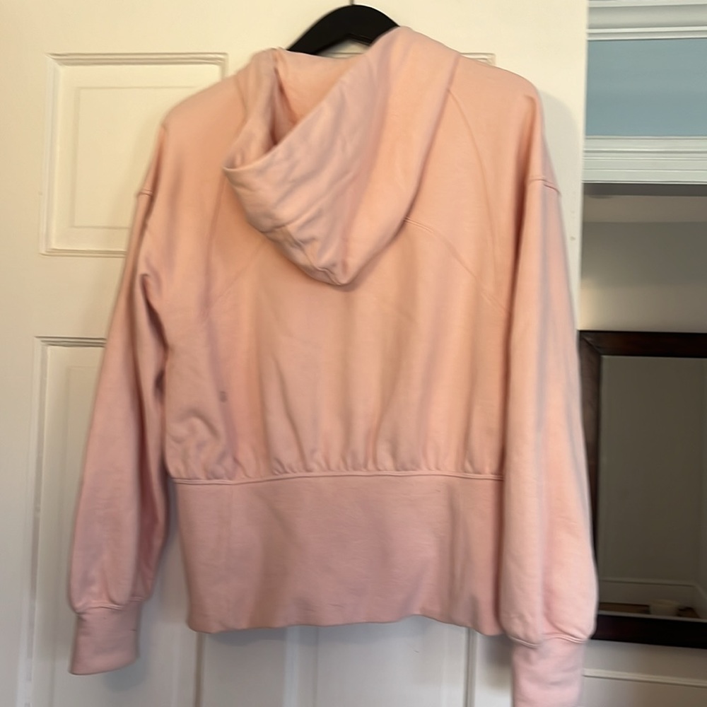 Lululemon Hugged-Waist Cotton Zip Hoodie Pink Mist - Picture 6 of 11